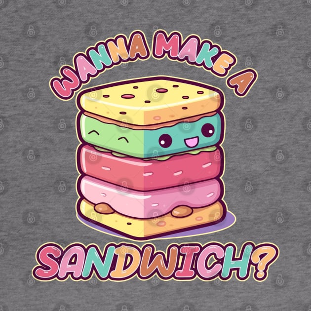 Wanna Make a Sandwich? Kawaii Ice Cream Sandwich by DanielLiamGill